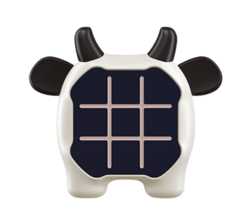 Electronic Game 3in1 Tic Tac Toe Memory Cow Black and White