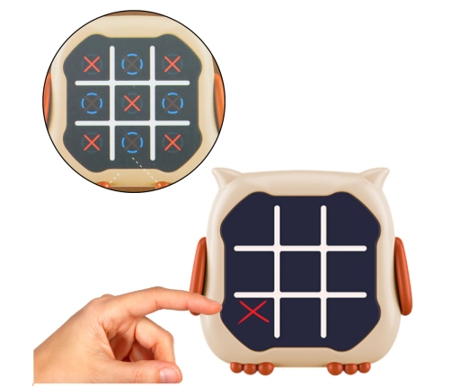 Electronic Game 3in1 Tic Tac Toe Memory Owl Beige