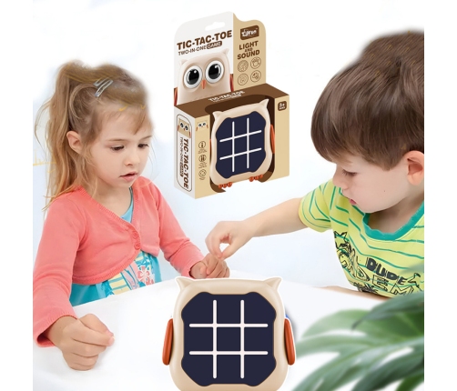Electronic Game 3in1 Tic Tac Toe Memory Owl Beige