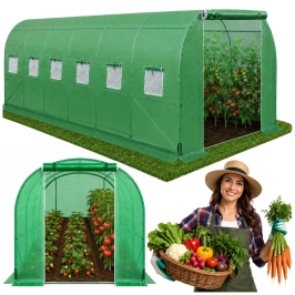Foil Tunnel Garden Greenhouse 6x3x2m Foil 18m² UV-4 Premium