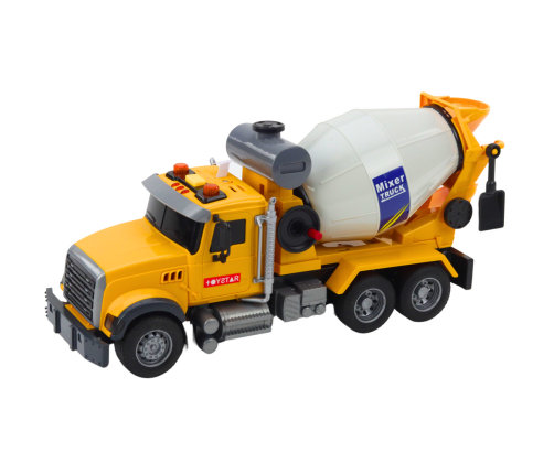Truck Concrete Mixer Rotating Drum Lights Sounds Yellow