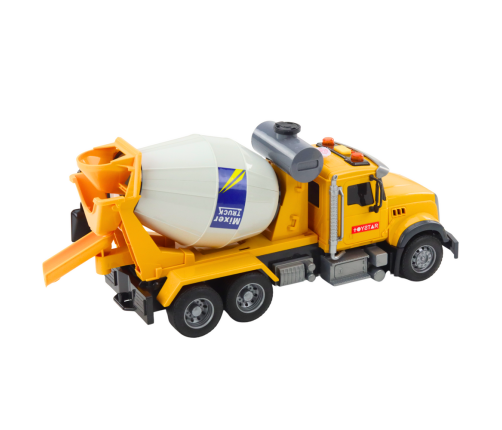 Truck Concrete Mixer Rotating Drum Lights Sounds Yellow