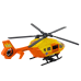 Rescue Helicopter Hook Stretcher Lights Sounds Orange 1:12