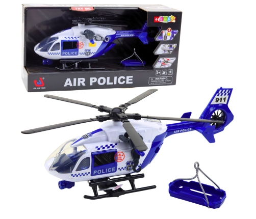 Police Helicopter Hook Stretcher Lights Sounds 1:12