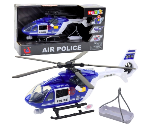 Police Helicopter Hook Stretcher Lights Sounds 1:14
