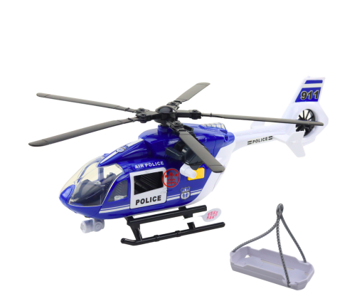 Police Helicopter Hook Stretcher Lights Sounds 1:14
