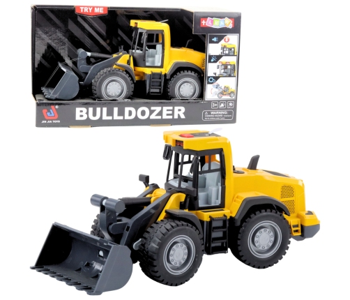 Bulldozer Construction Excavator Lights Sounds Moving Bucket Yellow