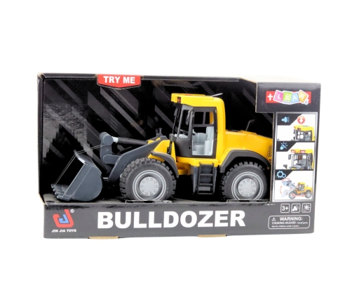 Bulldozer Construction Excavator Lights Sounds Moving Bucket Yellow