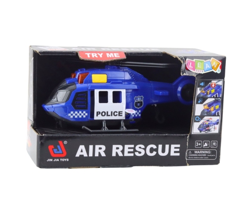 Police Helicopter with Crane Lights Sounds Blue