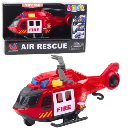 Fire Helicopter with Crane Lights and Sounds Red