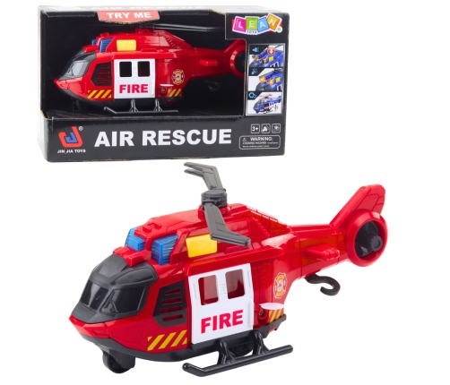 Fire Helicopter with Crane Lights and Sounds Red