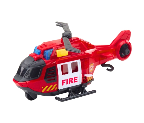 Fire Helicopter with Crane Lights and Sounds Red