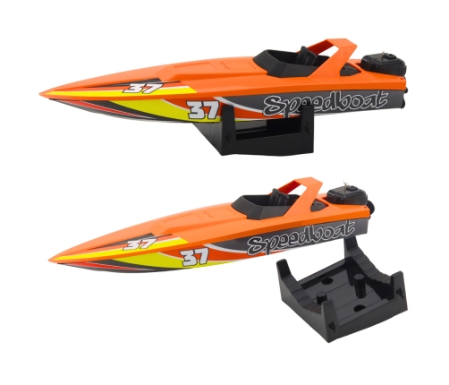 Boat Motorboat Wind-Up Mechanism for Water Orange