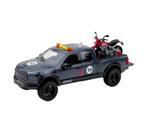 Pickup Truck With Engine Lights Sounds Gray 1:12
