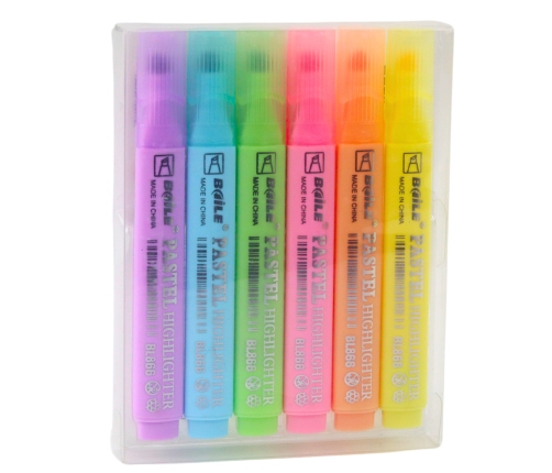Highlighter Set School Office Colored 6pcs.