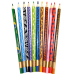 Set of 24 Colored Wooden School Pencils