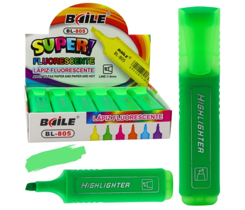 Highlighter Marker For Notes School Office Neon Intense Green
