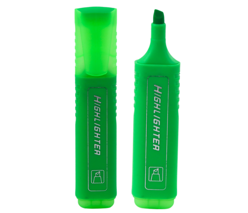 Highlighter Marker For Notes School Office Neon Intense Green