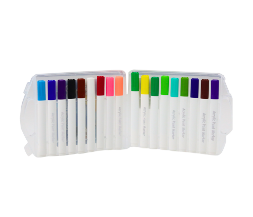 Set of Acrylic Marker Pens in Organizer 18pcs.