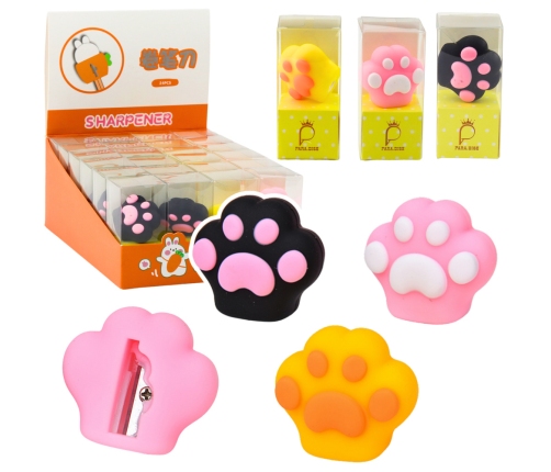 Cat Paw Sharpener Pink Black Yellow 8cm