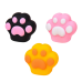 Cat Paw Sharpener Pink Black Yellow 8cm