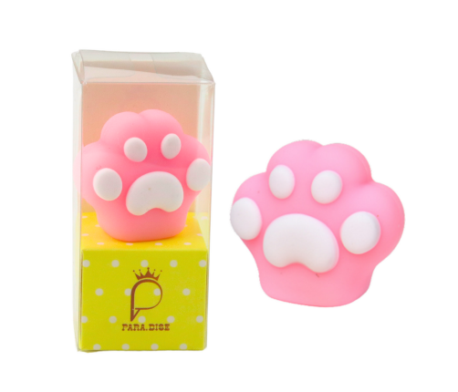 Cat Paw Sharpener Pink Black Yellow 8cm