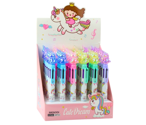 Multicolor Pen 6 Colors Unicorn Figure 0.7mm