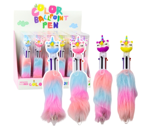 Unicorn Fur Ballpoint Pen Donut Fur Color 0.7mm Mix