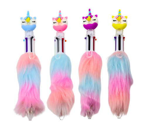 Unicorn Fur Ballpoint Pen Donut Fur Color 0.7mm Mix