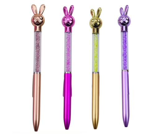 Rabbit Ballpoint Pen Diamonds Blue Refill 0.7mm Mix