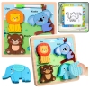 Puzzle Board 2in1 Wooden Educational Wild Animals Marker Puzzle Board 2in1 Wooden Educational Wild Animals Marker