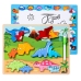 Puzzle Board 2in1 Wooden Educational Marker Dinosaurs 12pcs