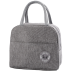 Thermal Insulating Breakfast Bag Lunch Bag Gray 23cm