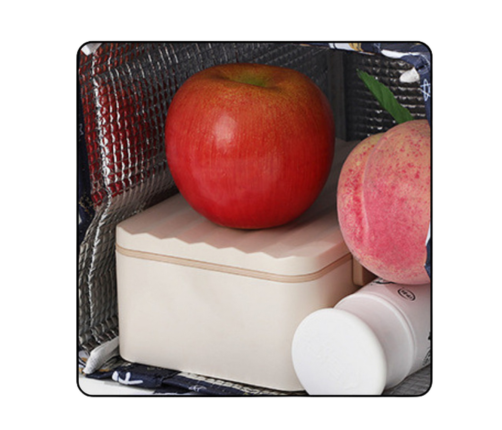 Thermal Insulating Breakfast Bag Lunch Bag Gray 23cm