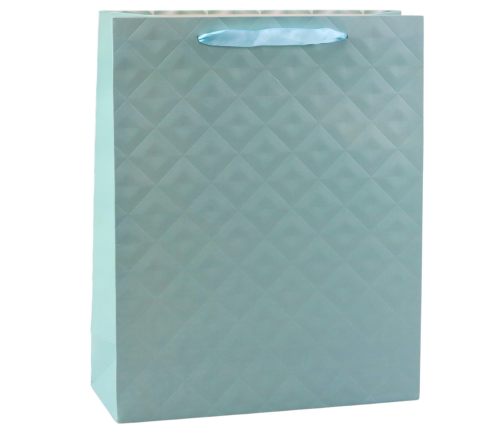 Embossed Gift Bag Blue Turquoise 32 x 26 x 10cm