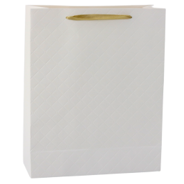 Paper Gift Bag White Elegant 32 x 26 x 12cm