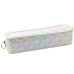 Pencil Case School Organizer Embossed Pattern Pearl White 21x6cm