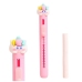 Eraser Pen Extendable With Cat Figure Blue Pink
