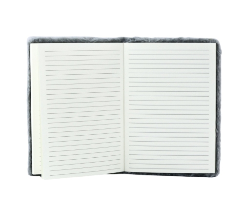 Plush Notebook Notebook Lined Gray Hare A5 80 Sheets