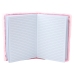 Plush Notebook Notebook Lined Crystal Hearts Pink A5 80 Sheets