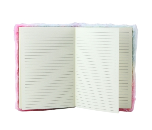Plush Notebook Notebook Lined Heart With Confetti Pastel A5 80 Sheets