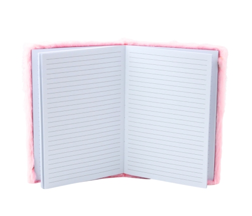 Plush Notebook Notebook Lined Star with Confetti Pink A5 80 Sheets