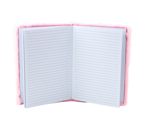 Plush Notebook Notebook Lined Crown with Confetti Pink A5 80 Sheets