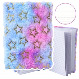 Plush Notebook Notebook Lined Gold Stars Pastel A5 80 Sheets Plush Notebook Notebook Lined Gold Stars Pastel A5 80 Sheets