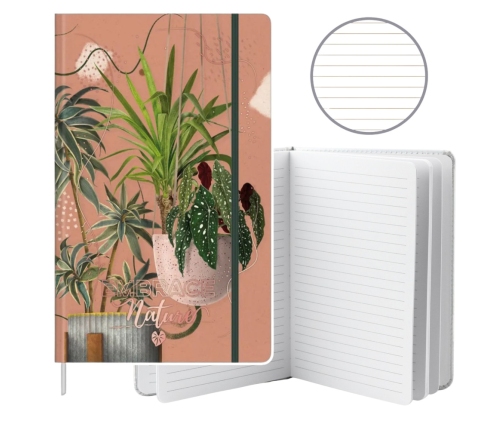 Notebook Planner Lined Leaves Plants Eraser A5 80 Sheets