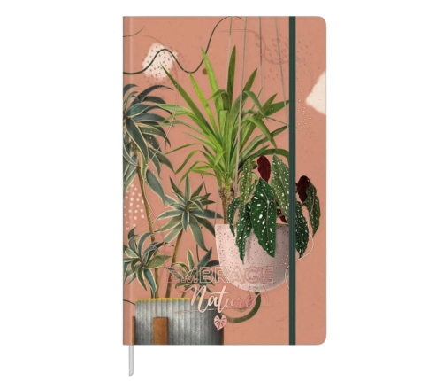Notebook Planner Lined Leaves Plants Eraser A5 80 Sheets