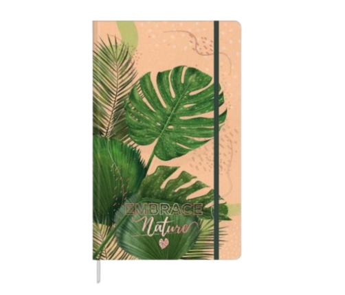 Notebook Planner Lined Monstera Leaves Eraser A5 80 Sheets