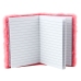 Plush Notebook Lined Unicorn Pink A6 80 Sheets