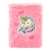 Plush Notebook Lined Unicorn Pink A6 80 Sheets
