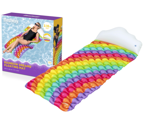Inflatable Swimming Mattress Rainbow 216 x 80 cm Bestway 44107